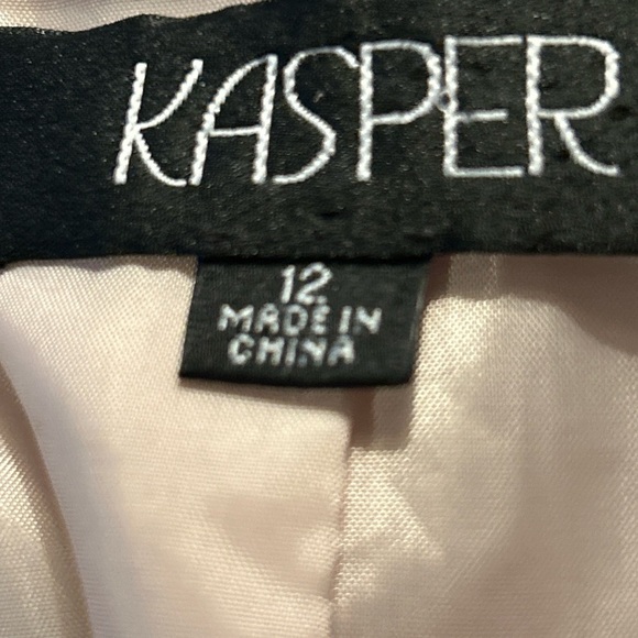 The Kasper Beige 2 Piece Skirt Suit, Size 12. - Picture 9 of 12